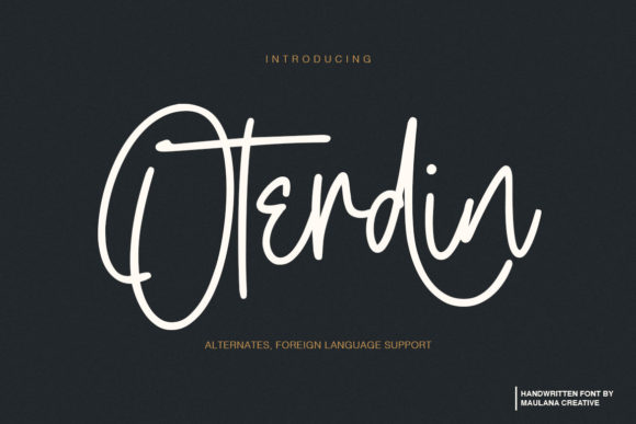 Oterdin: A Modern Handwritten Font