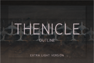 Thenicle Outline Extra Light Font